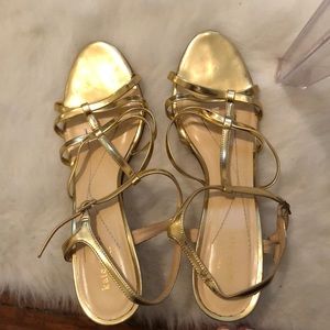 Kate Spade strappy gold heeled sandal